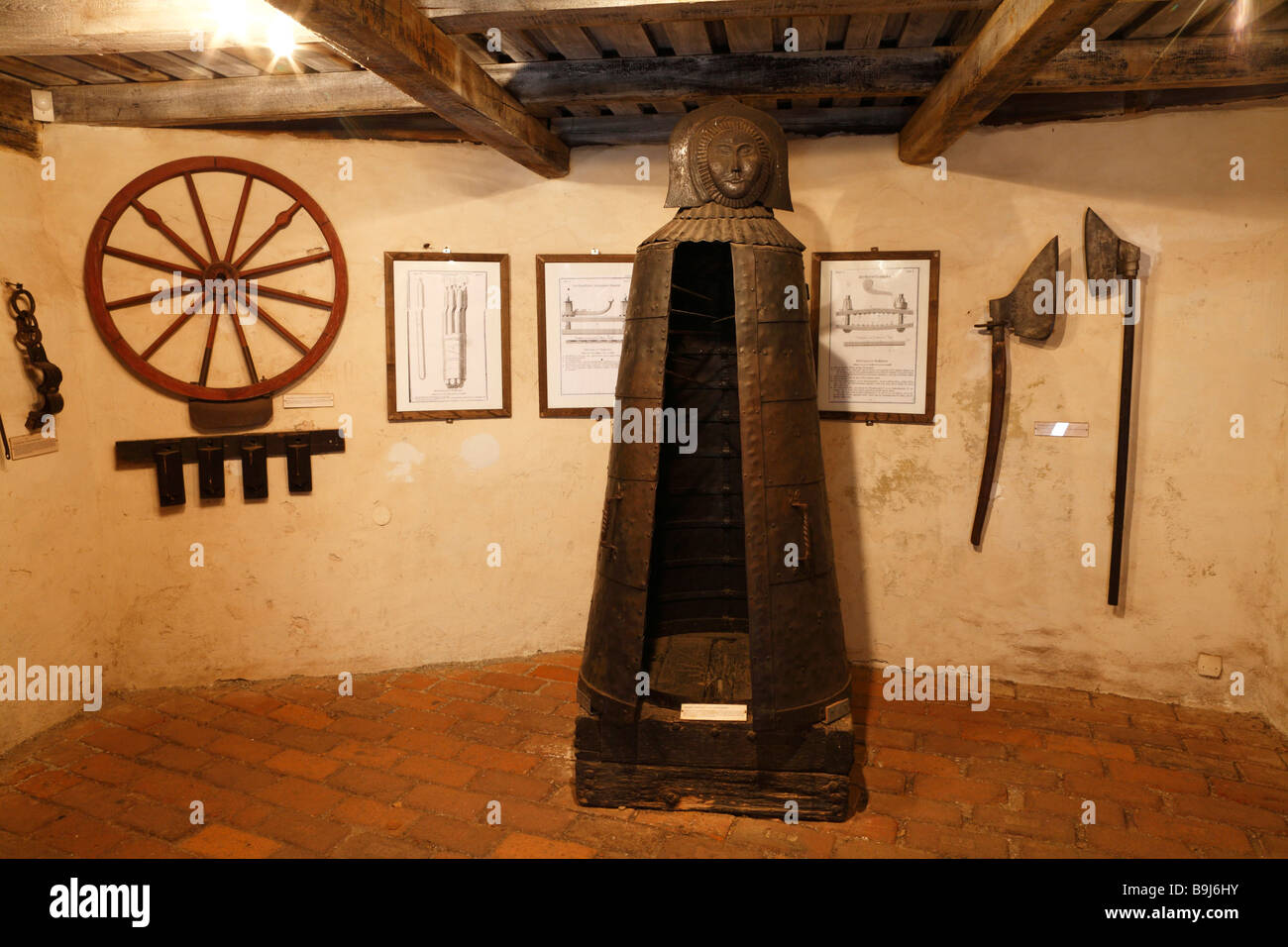 Torture chamber at Lockenhaus Castle, Burgenland, Austria, Europe Stock Photo