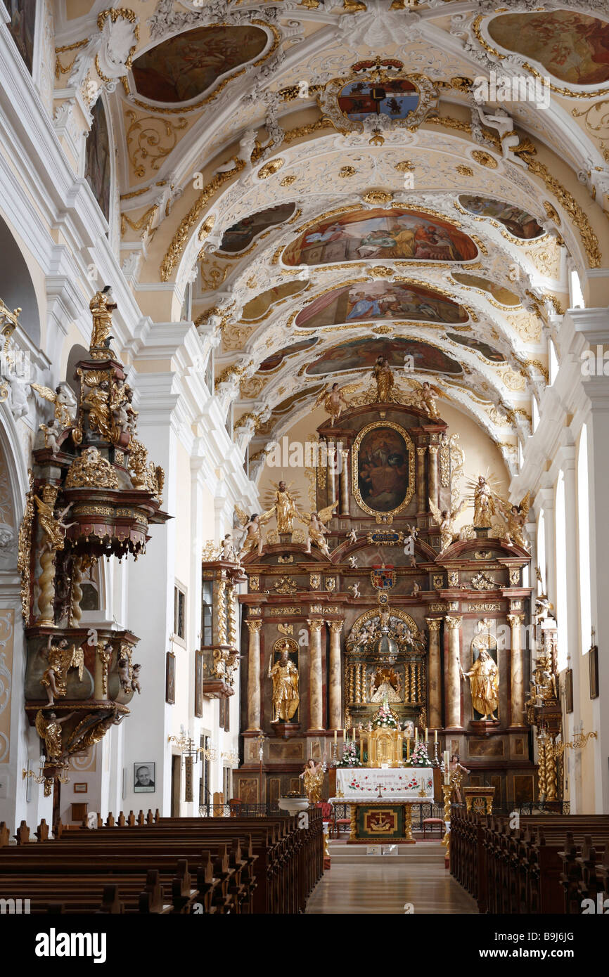 High altar in the Frauenkirchen Basilica, Burgenland, Austria, Europe Stock Photo