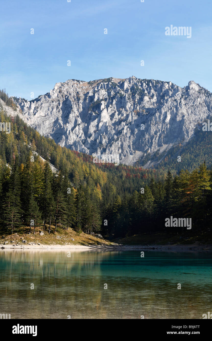 Lake Gruener See, Mount Messnerin, Tragoesstal Valley, Tragoess, Styria, Austria, Europe Stock Photo
