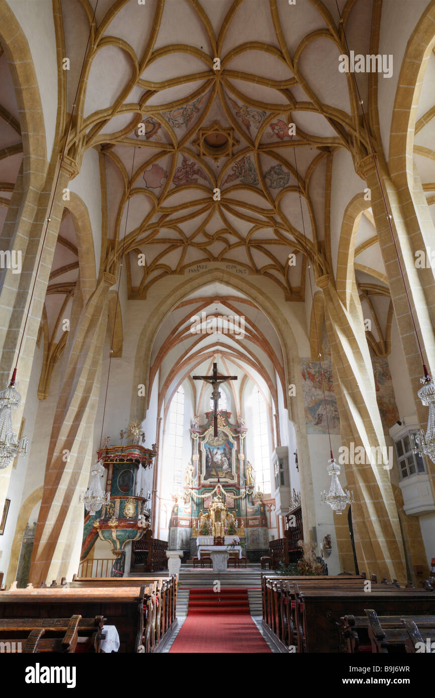 Gothic minster, Goess Monastery, Leoben, Styria, Austria, Europe Stock Photo