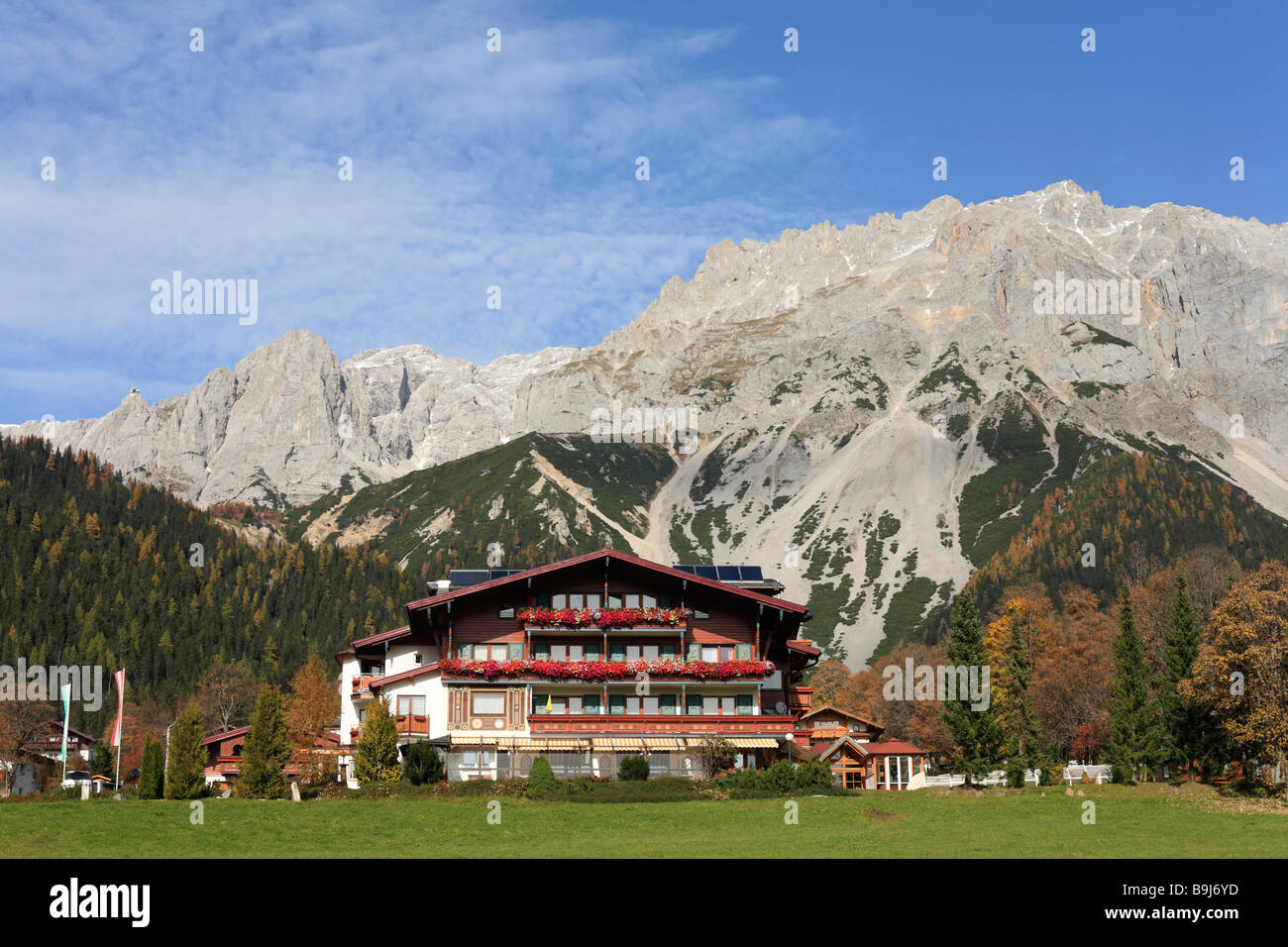 Hotel in Ramsau, Dachstein Range, Styria, Austria, Europe Stock Photo