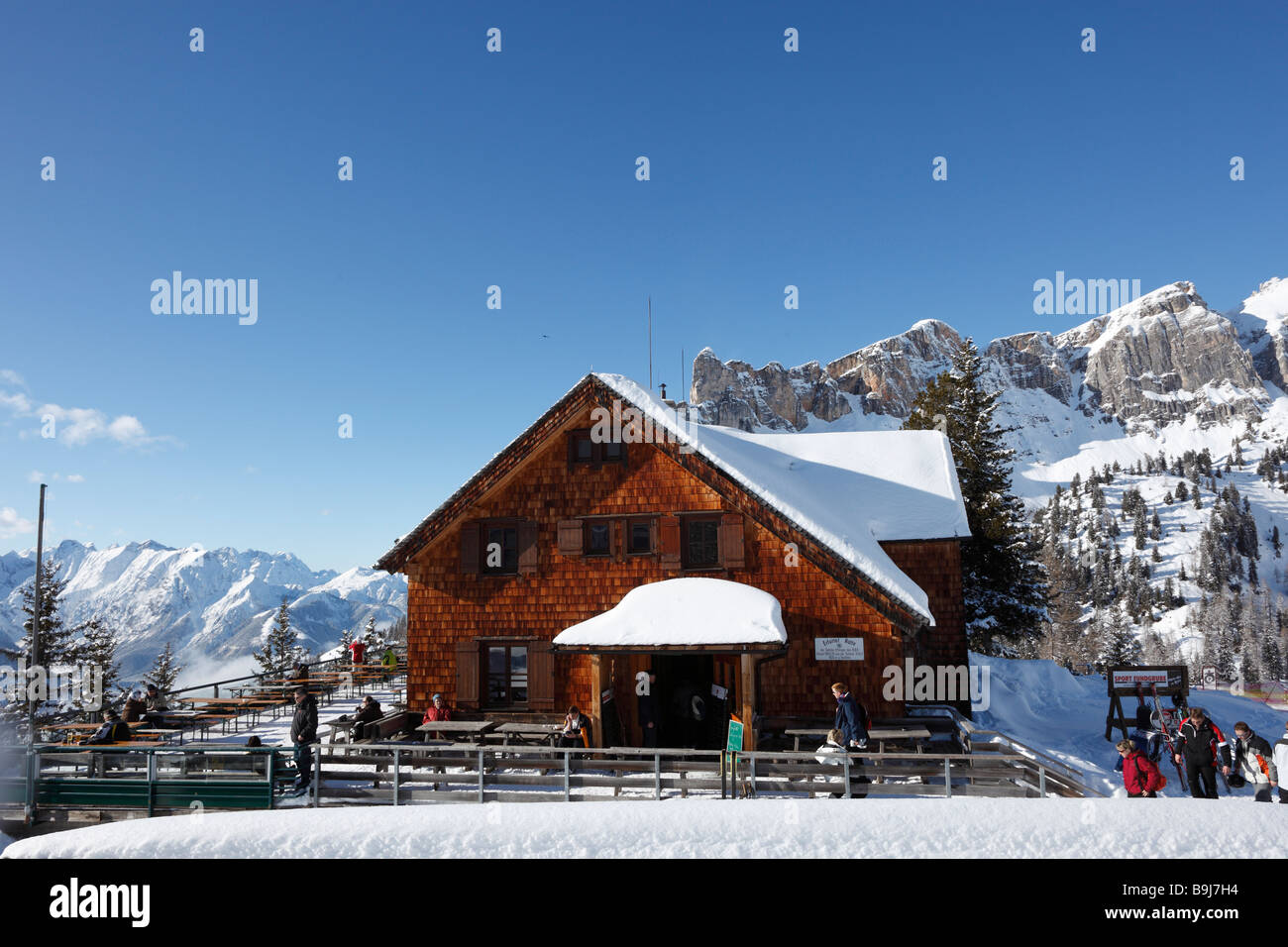 Erfurter hut in the Rofan, Rofan Range, Tyrol, Austria, Europe Stock Photo