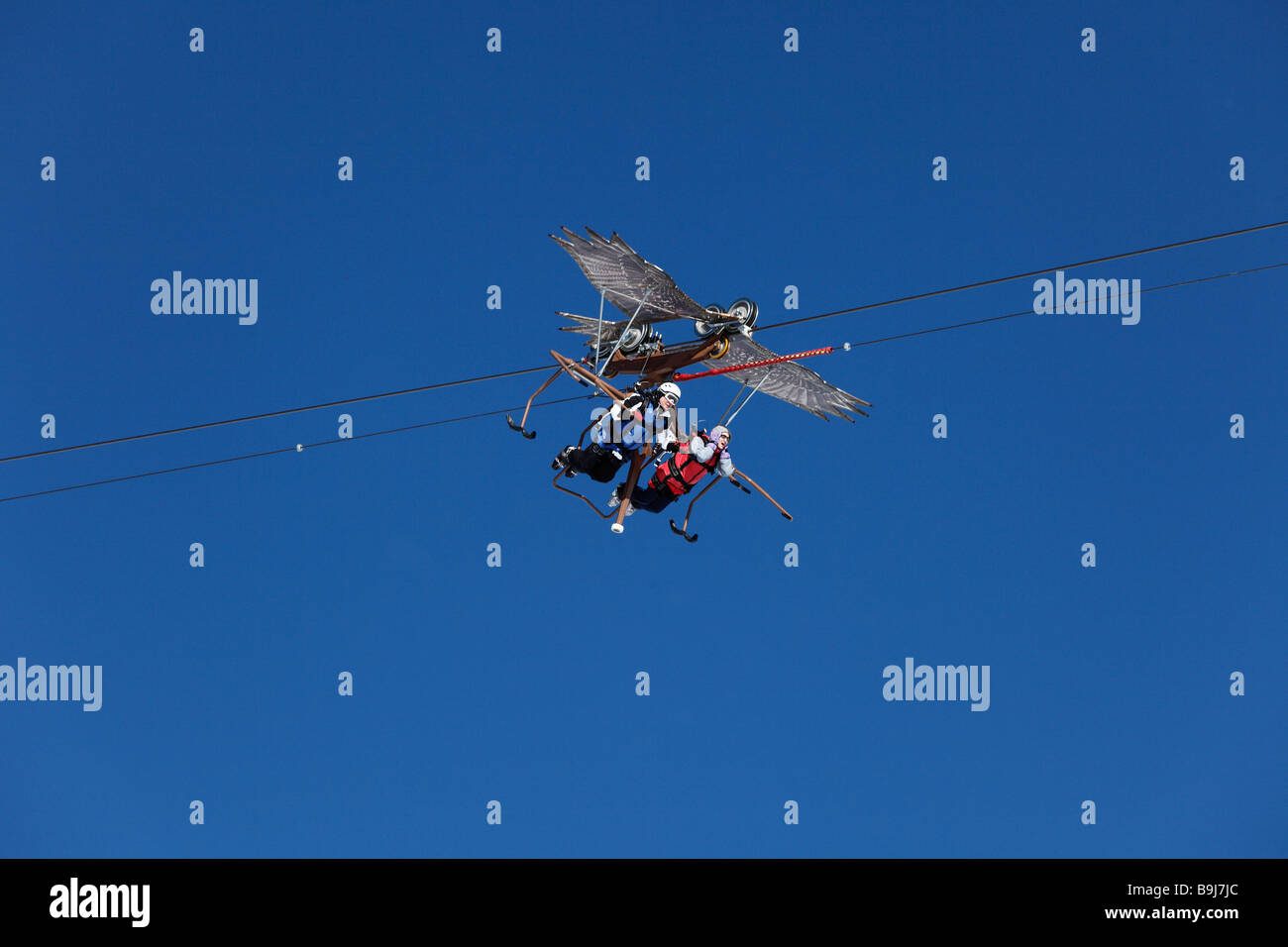 Airrofan skyglider, Rofan, Rofan Range, Tyrol, Austria, Europe Stock Photo