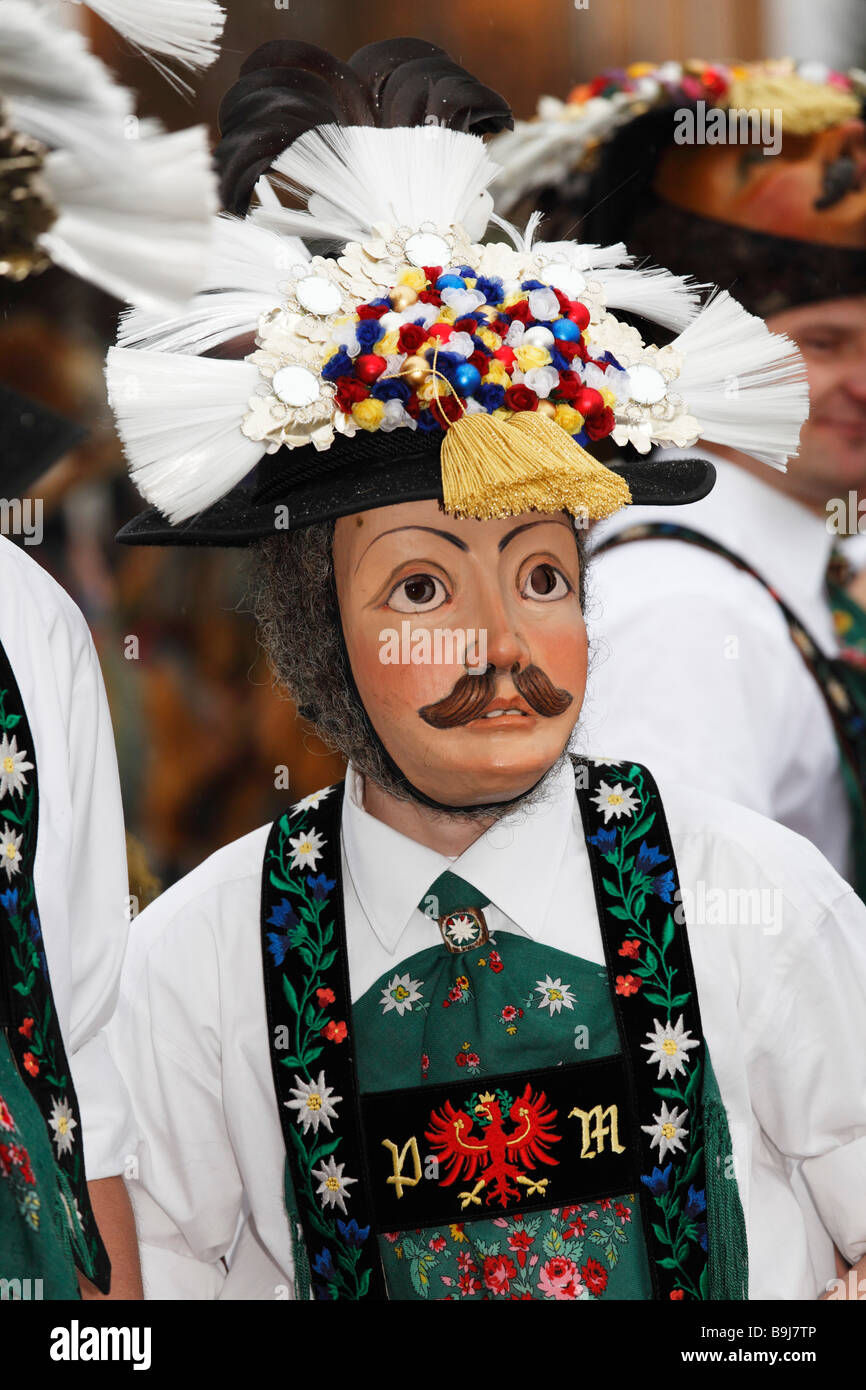 Mullerlaufen parade in Thaur, carnival tradition, Tyrol, Austria Stock Photo