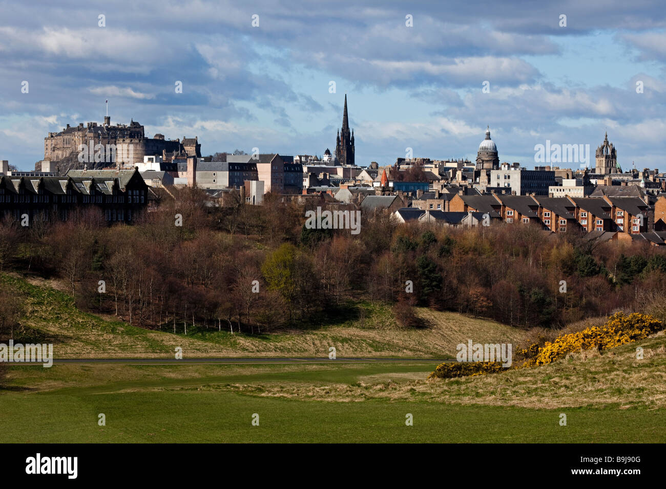 View of Edinburgh City Skyline, Edinburgh Scotland UK Europe Stock Photo