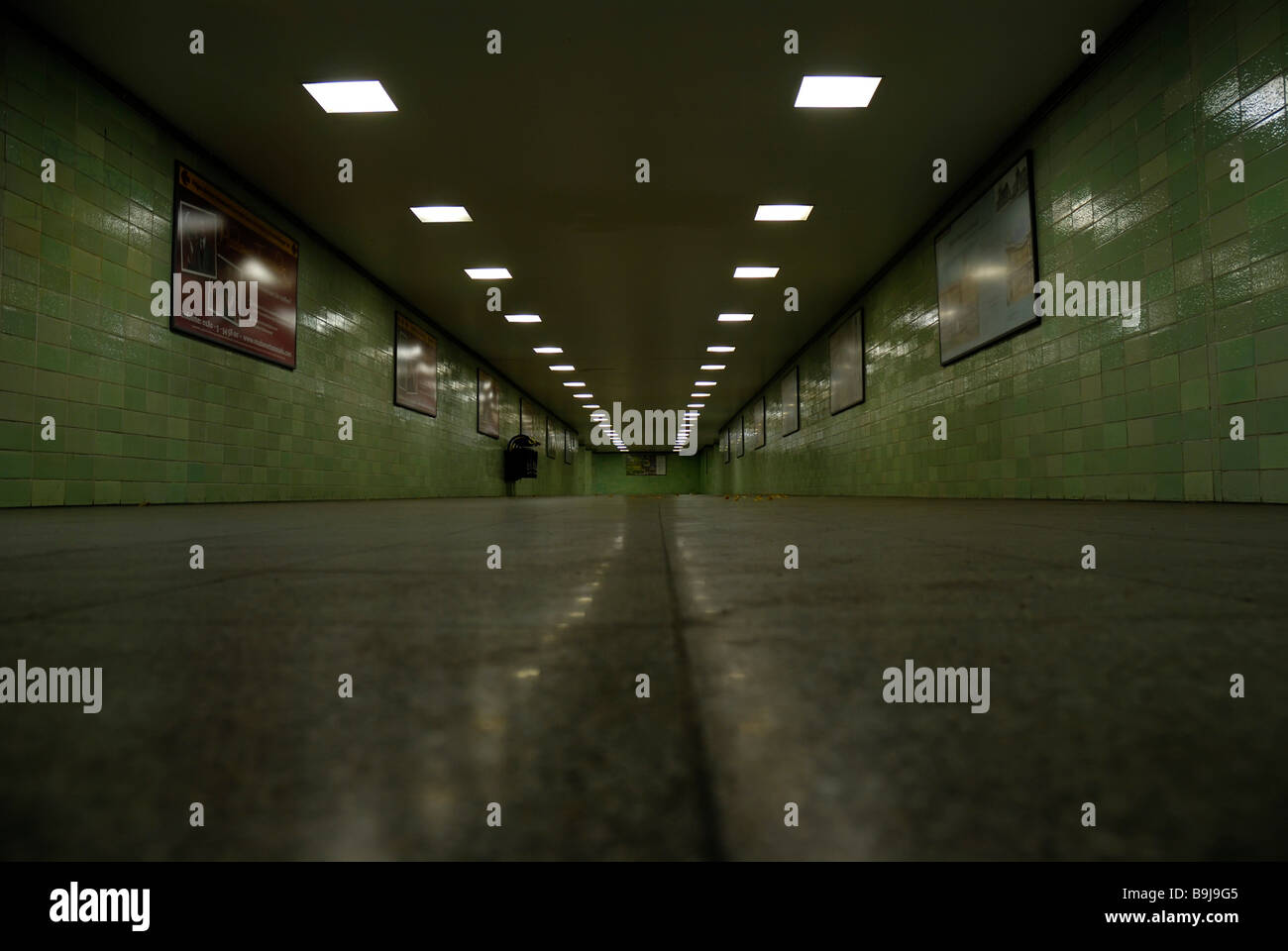 Deserted pedestrian subway Stock Photo