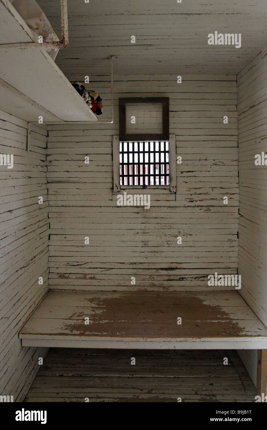 Early XIX century prison cell in Ohio USA Stock Photo