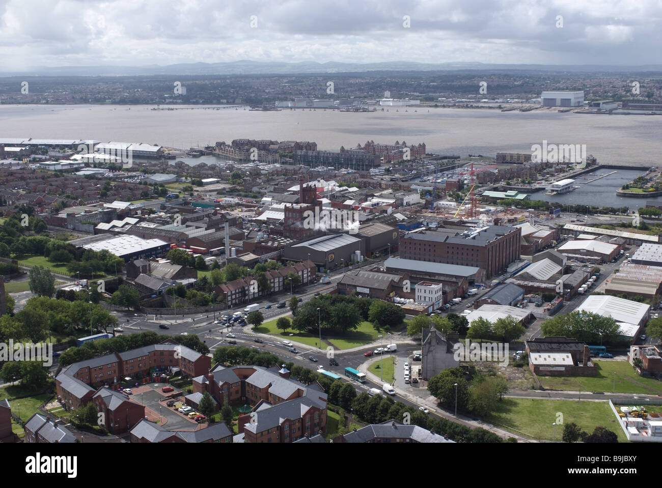Great Britain England Liverpool City Overview Series City Houses Stock Photo Alamy