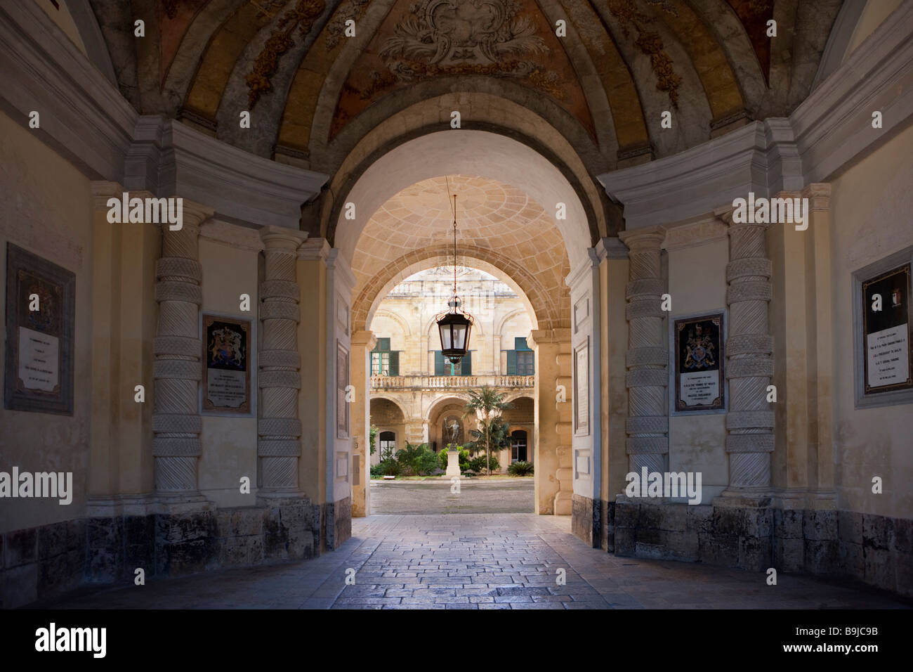 Entrance to the Grand Master Palace on Republic Street, Valletta, Malta