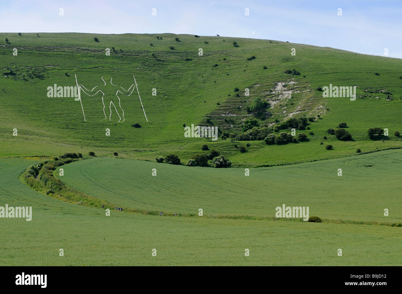 Long Man of Wilmington near Eastbourne, East Sussex, England, Great Britain, Europe Stock Photo