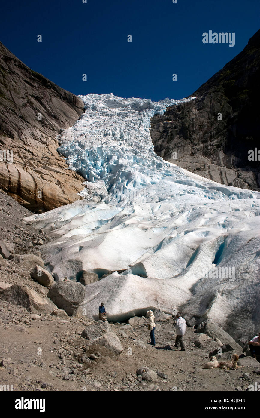 Glacier Briksdalsbreen, Sogn og Fjordane, Norway, Scandinavia, Europe Stock Photo