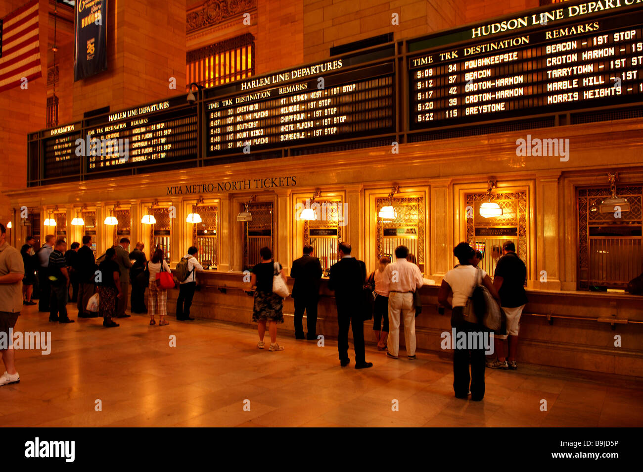 Ticket office, Central Station, New York City, USA Stock Photo