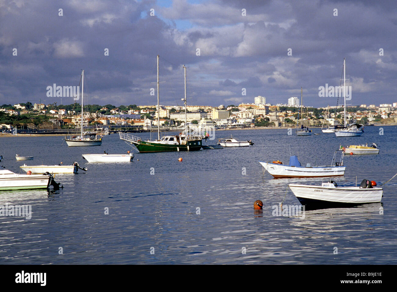 Porto de Pesca, boats at the harbour of Cascais, a fishing village, grown  together with Estoril, Lisbon, Portugal, Europe Stock Photo - Alamy