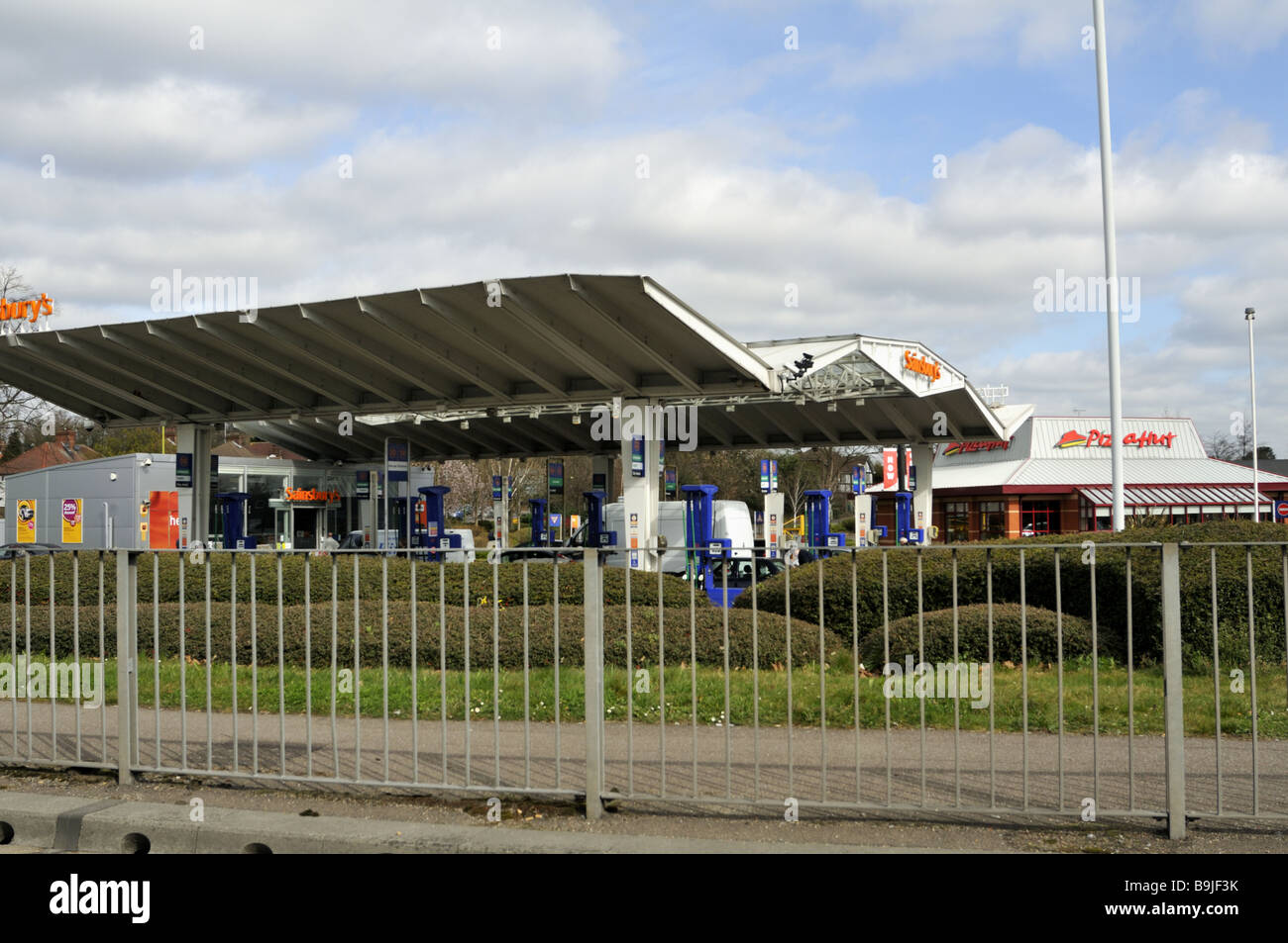Sainsbury supermarket petrol station, England, UK Stock Photo Alamy