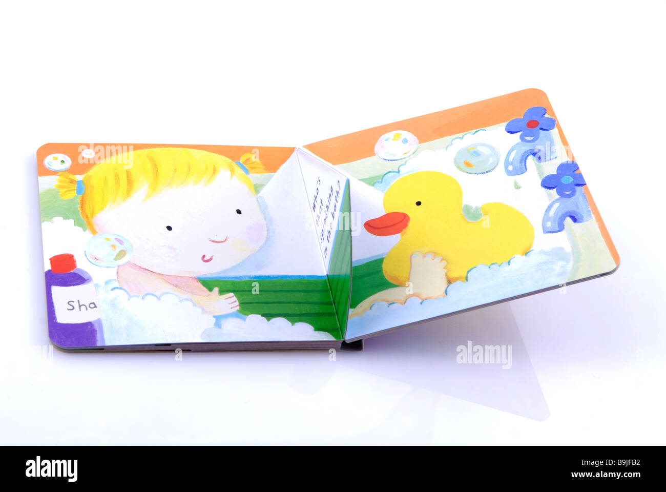 Children's story book against a white background Stock Photo