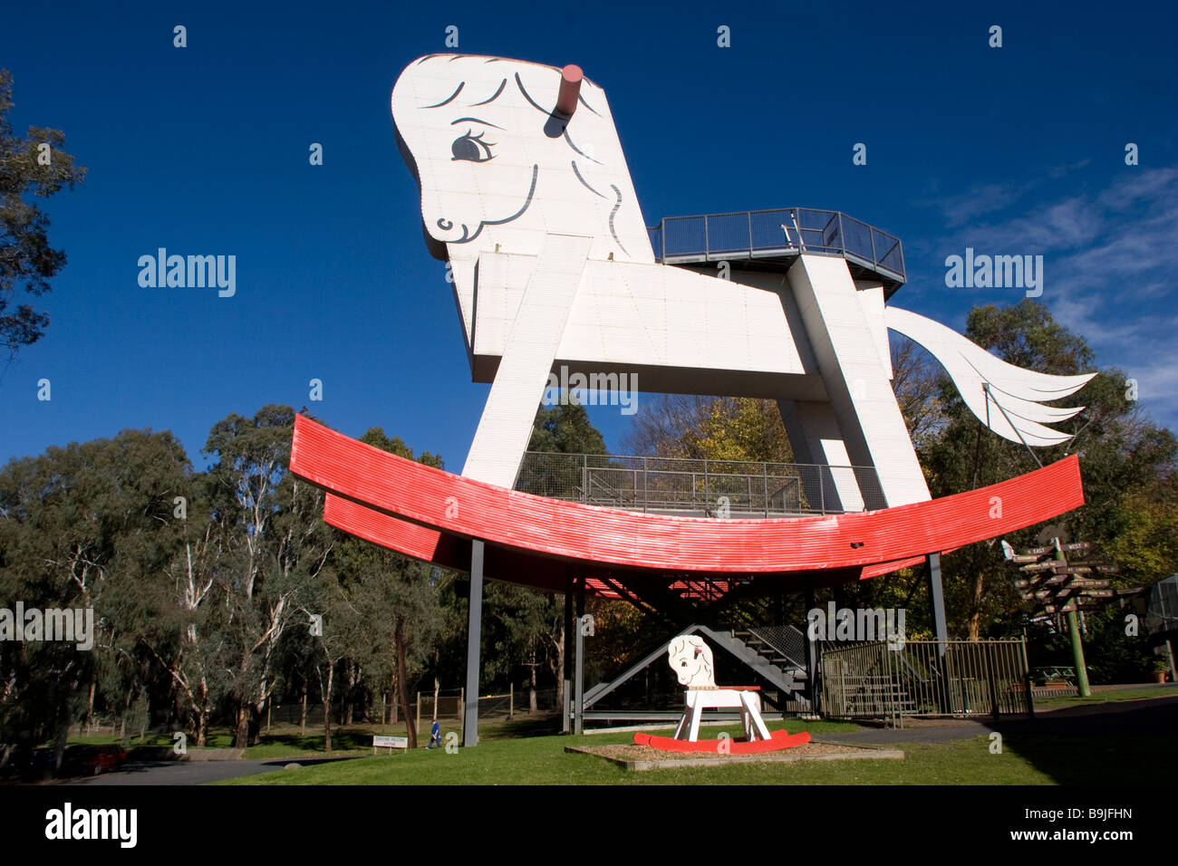 The Big Rocking Horse in Gumeracha in South Australia's Adelaide Hills Stock Photo