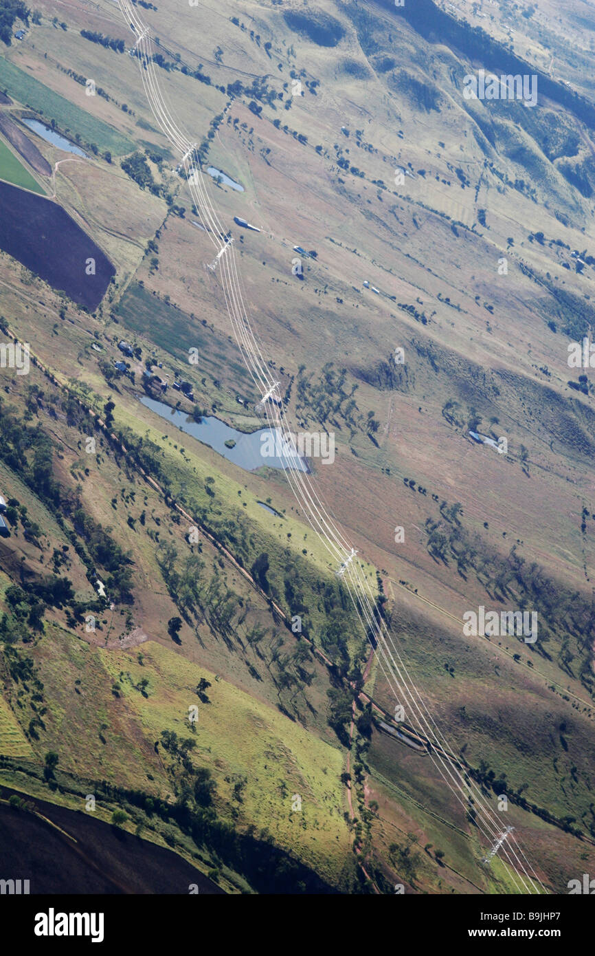 Power lines aerial hires stock photography and images Alamy