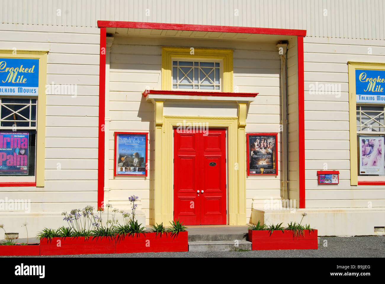 Crooked Mile Talking Movies building, Revell Street, Hokitika, West Coast Region, South Island, New Zealand Stock Photo