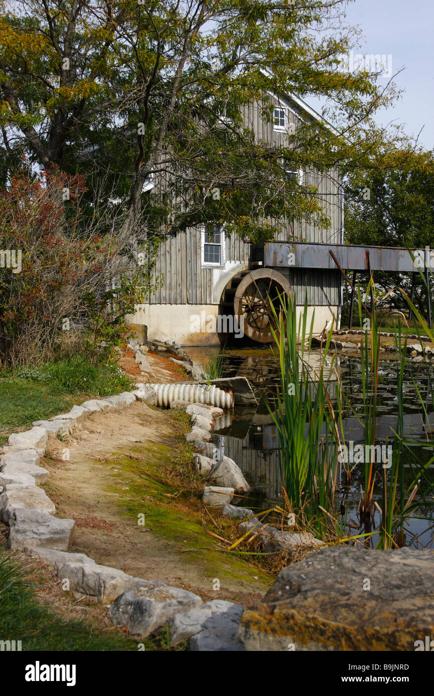Historic gristmill mill in USA Stock Photo