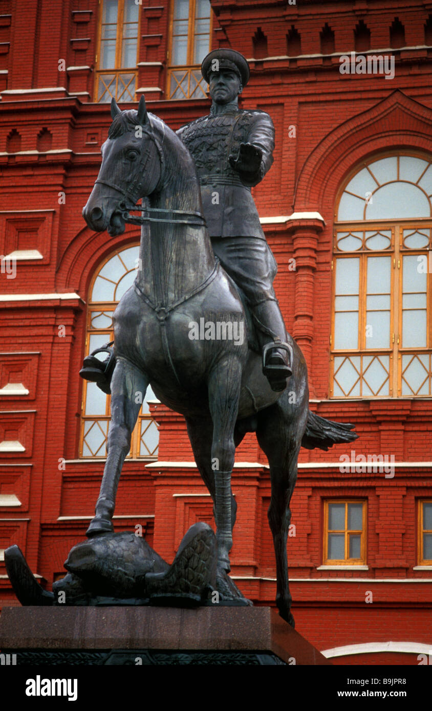 marshall zhukov statue red square moscow russia Stock Photo Alamy