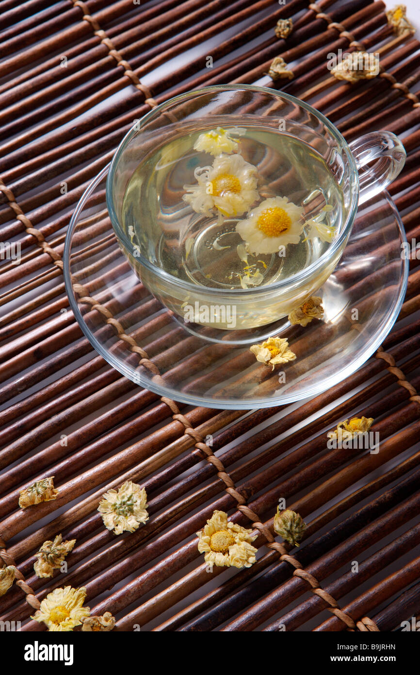 A cup of tea with chrysanthemum Stock Photo Alamy