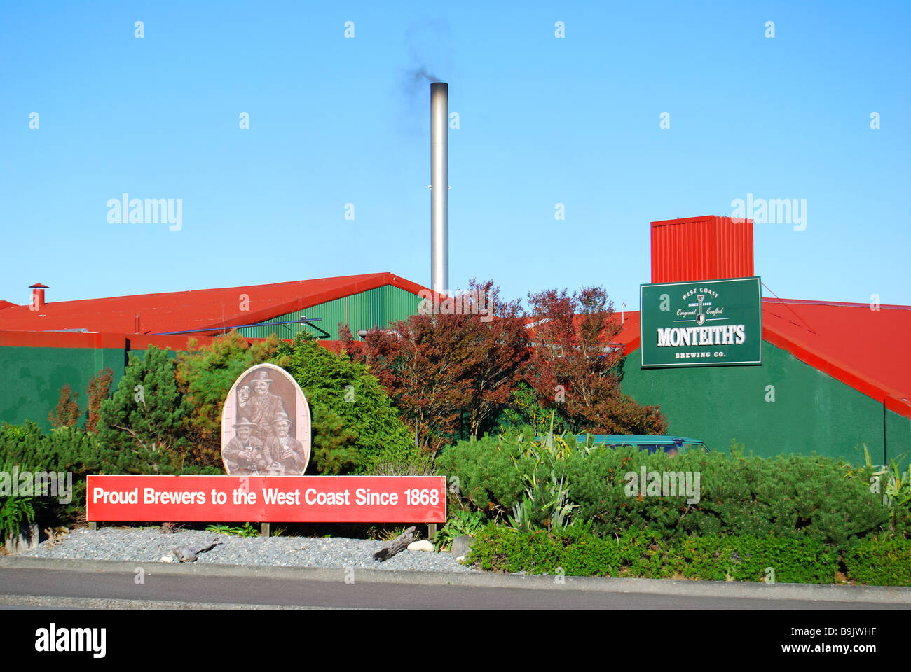 Monteith's Brewery Company, Greymouth, Grey District, West Coast, South Island, New Zealand Stock Photo