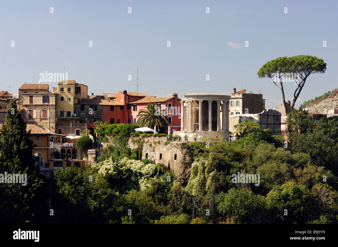 Italy, Lazio, Tivoli, Villa Gregoriana, Vesta temple Stock Photo