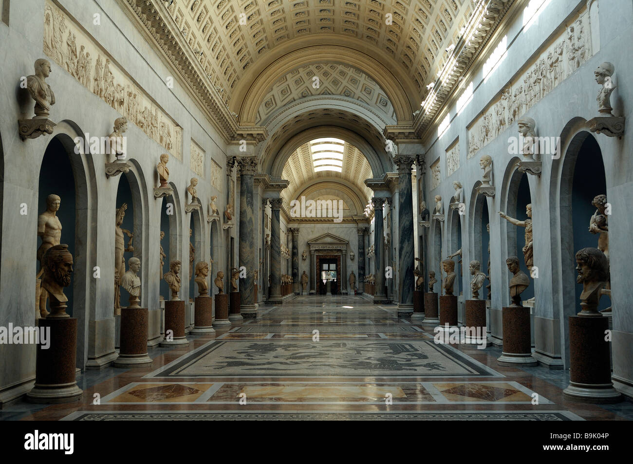 Italy, Lazio, Rome, Braccio Nuovo of the Chiaramonti Museum at the Vatican Museum Stock Photo