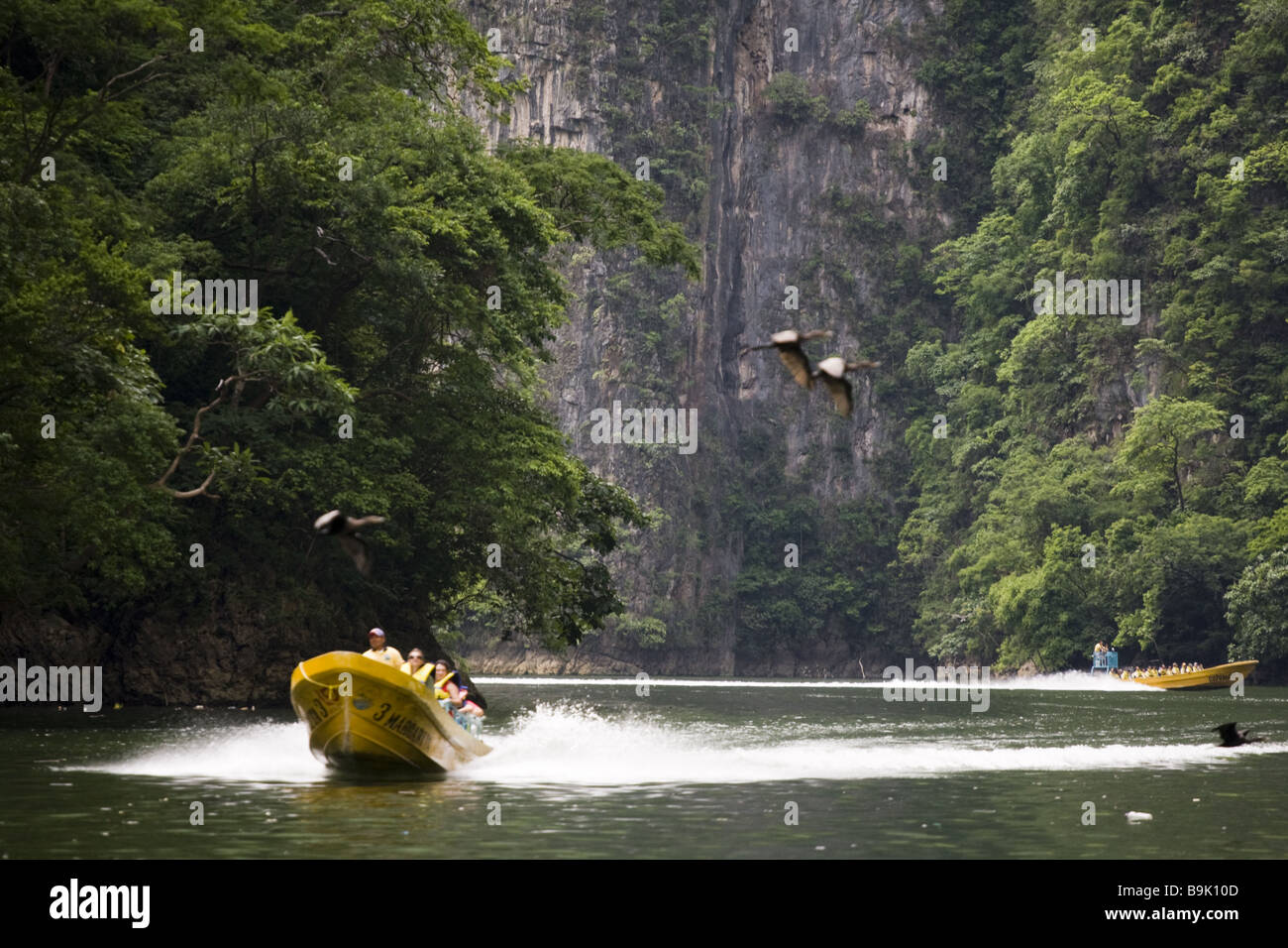 Boat tours take visitors through Sumidero Canyon, a popular tourist
