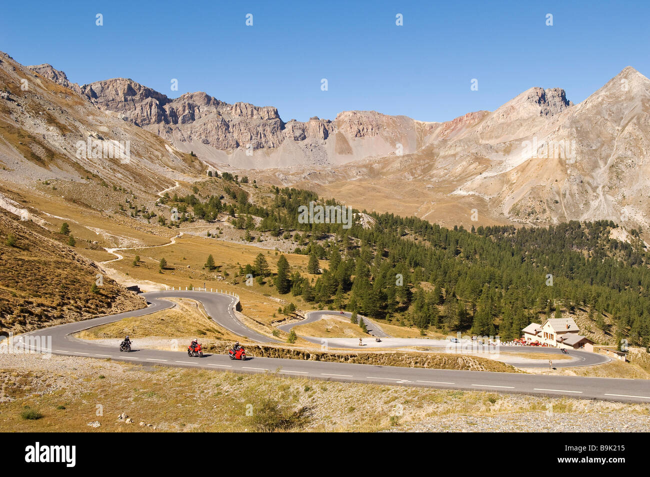 France, Hautes Alpes, Col d' Izoard Road and Refuge Napoleon (1858 ...