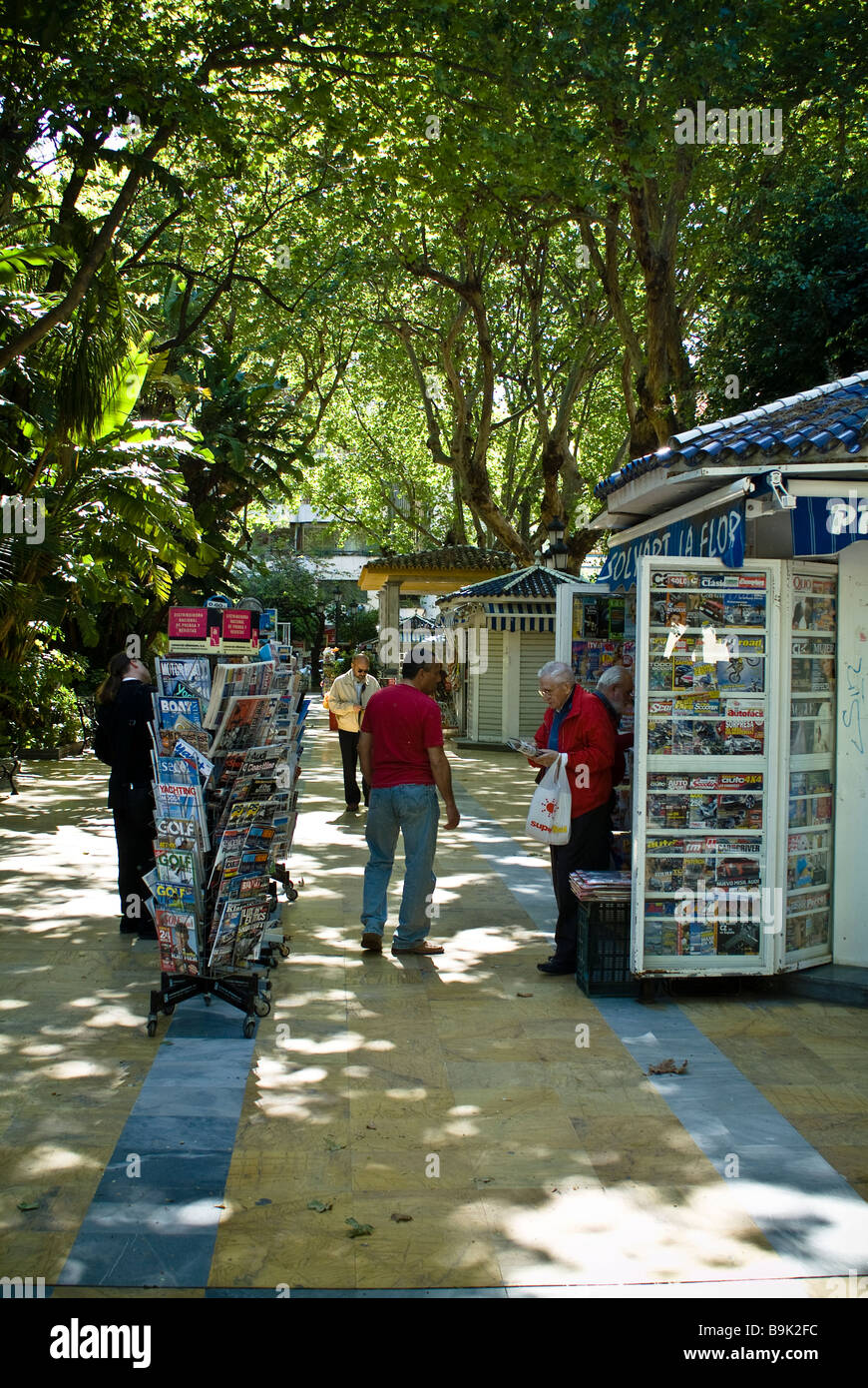 newspaper stand in marbella Stock Photo