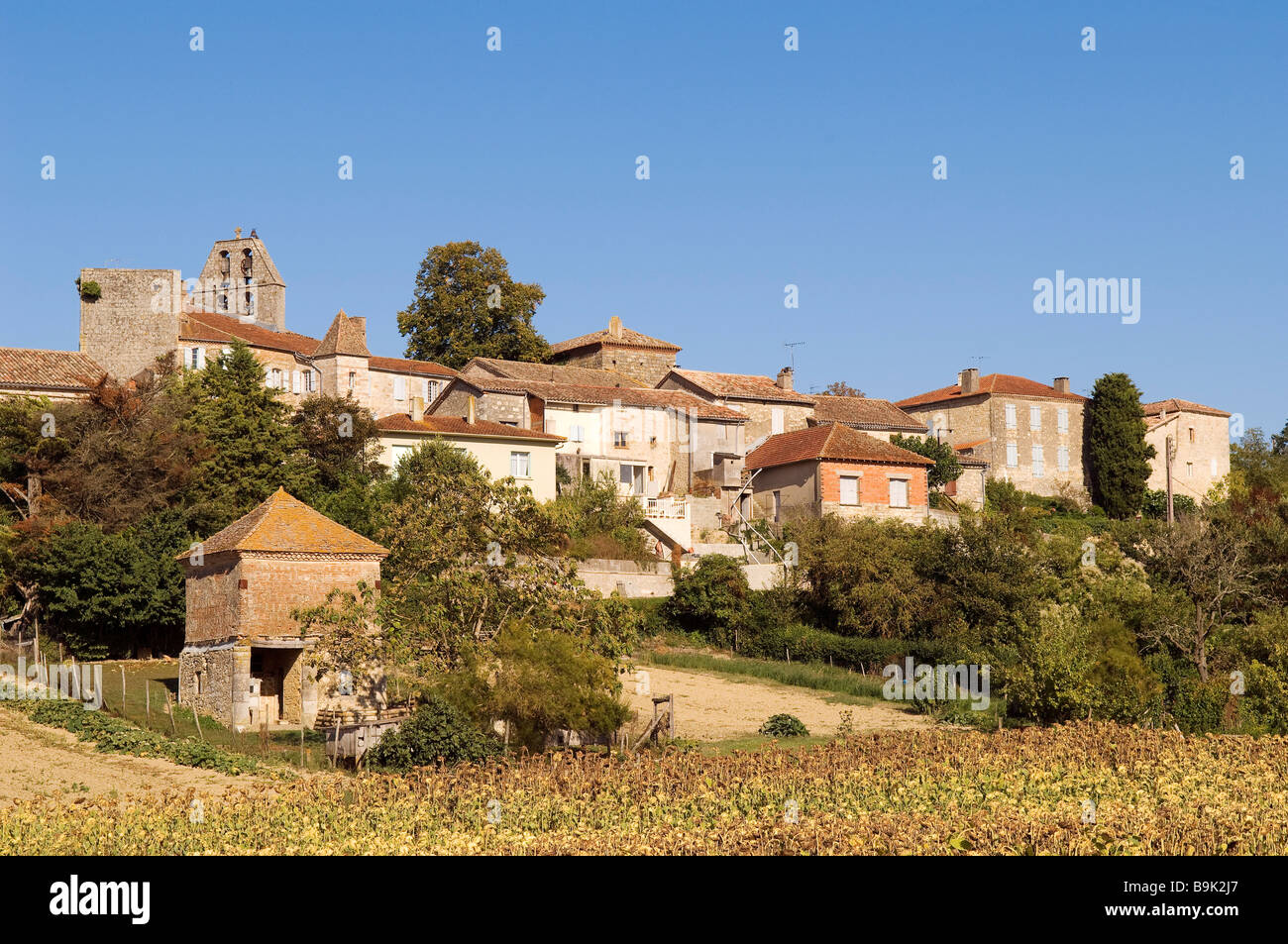 France, Tarn et Garonne, La Lomagne region, Lachapelle village Stock
