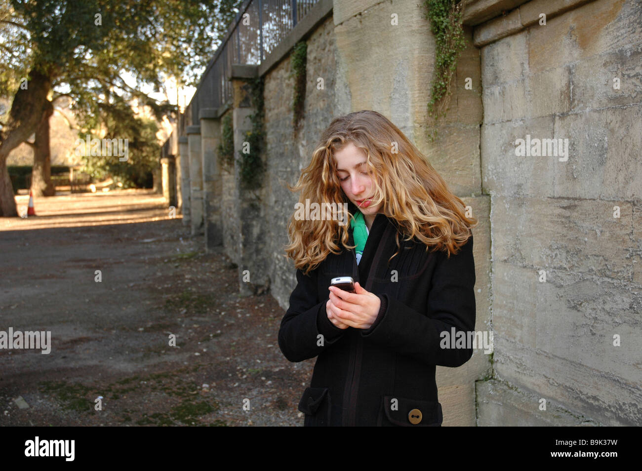 outdoor portrait of pretty teenager Stock Photo