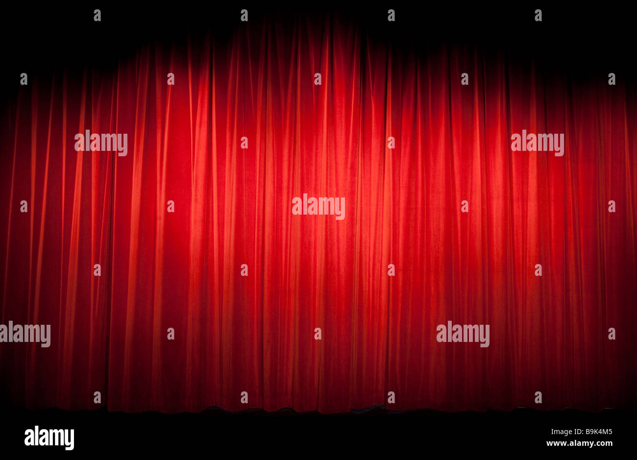 Red theatre curtains Stock Photo