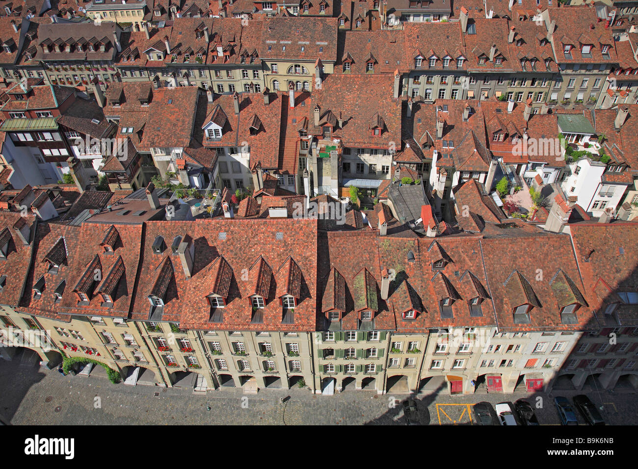 Aerial of the city of Bern Switzerland Stock Photo