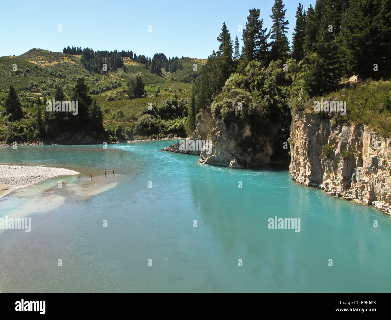 Rakaia River South Island New Zealand Stock Photo