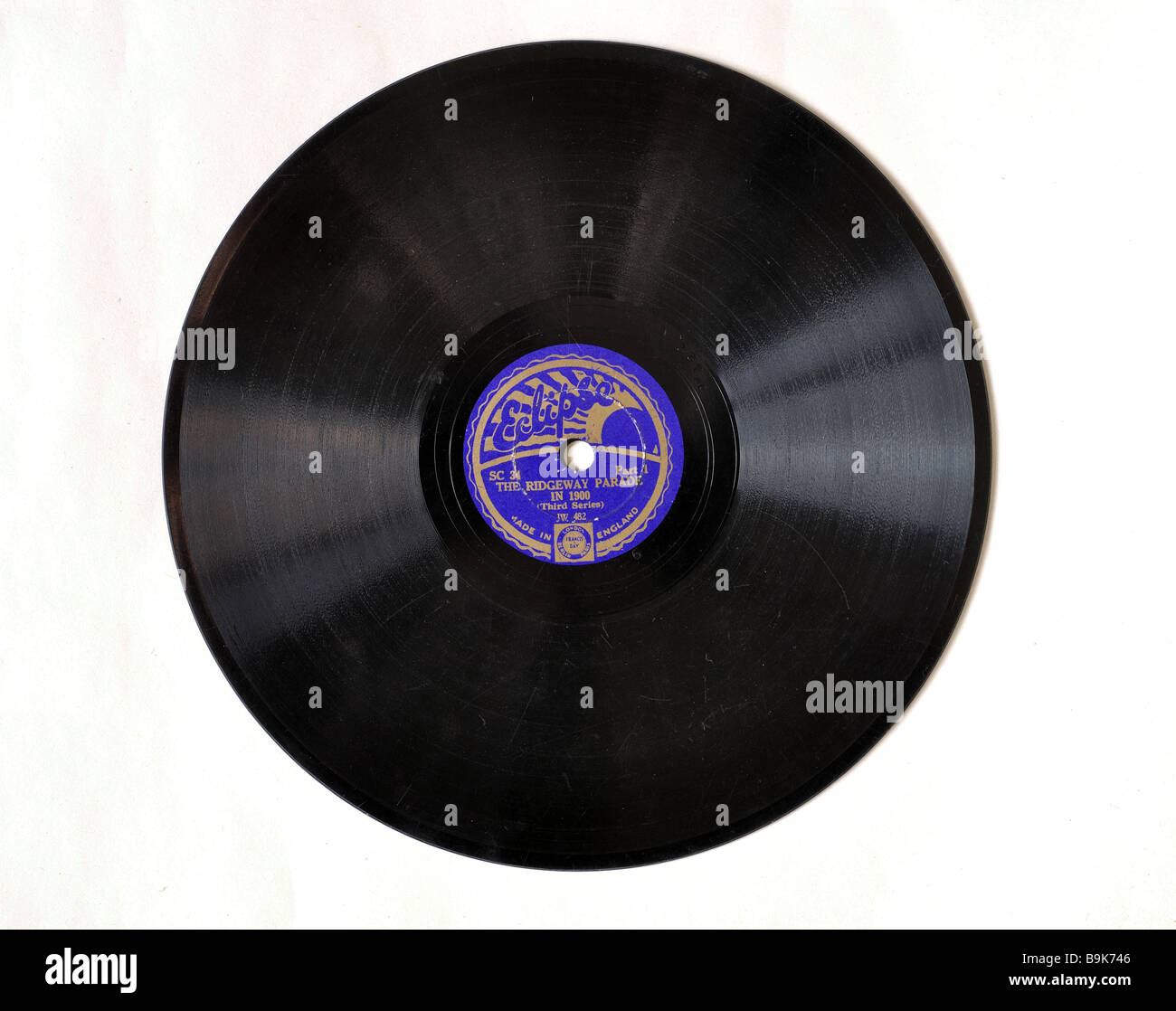 8 inch 78rpm record, 'The Ridgeway Parade in 1900' Stock Photo