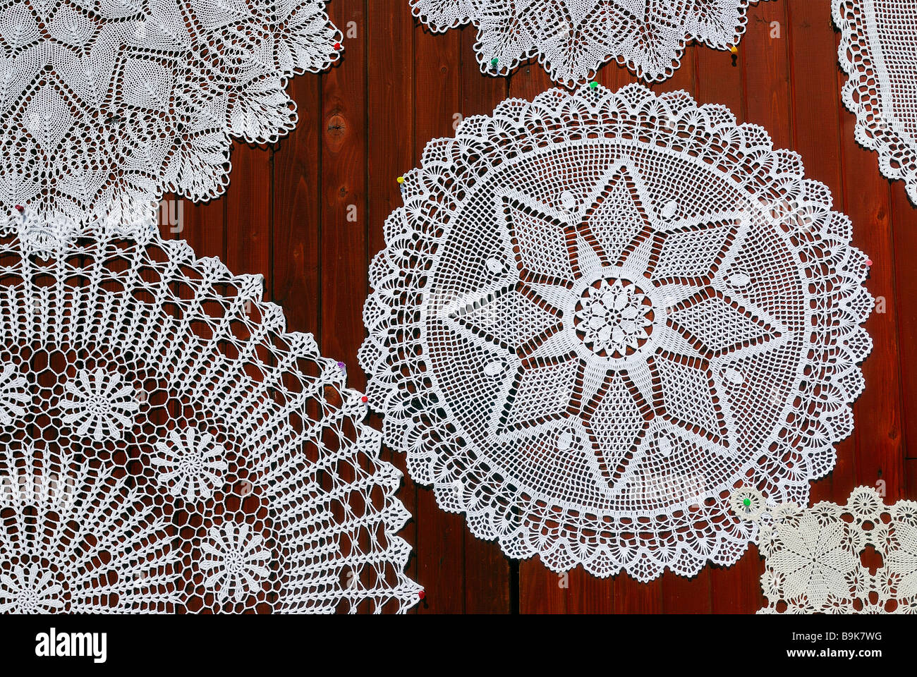Bulgaria, typical lace Stock Photo