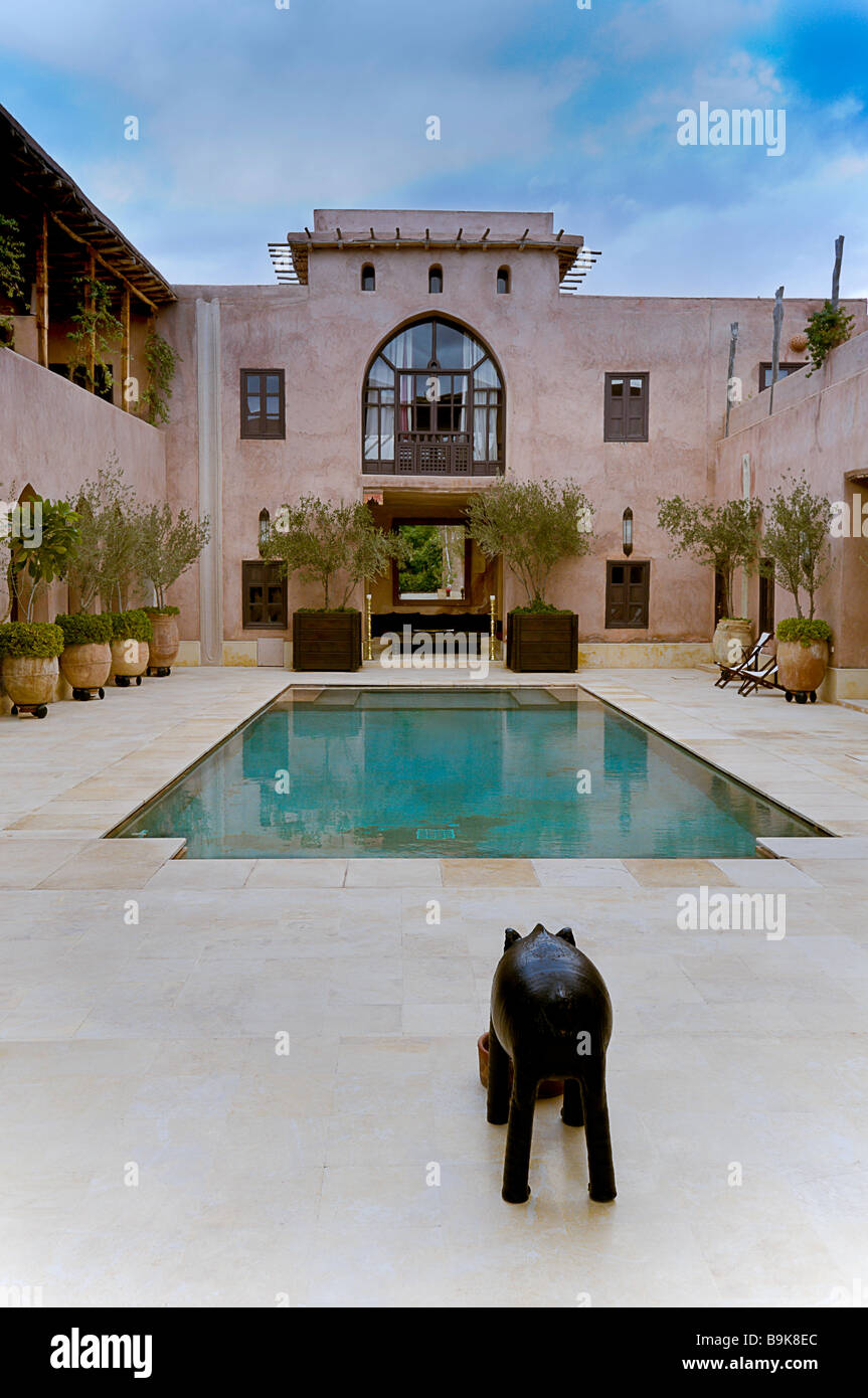 Morocco Marrakesh Riad Caravanserai Stock Photo