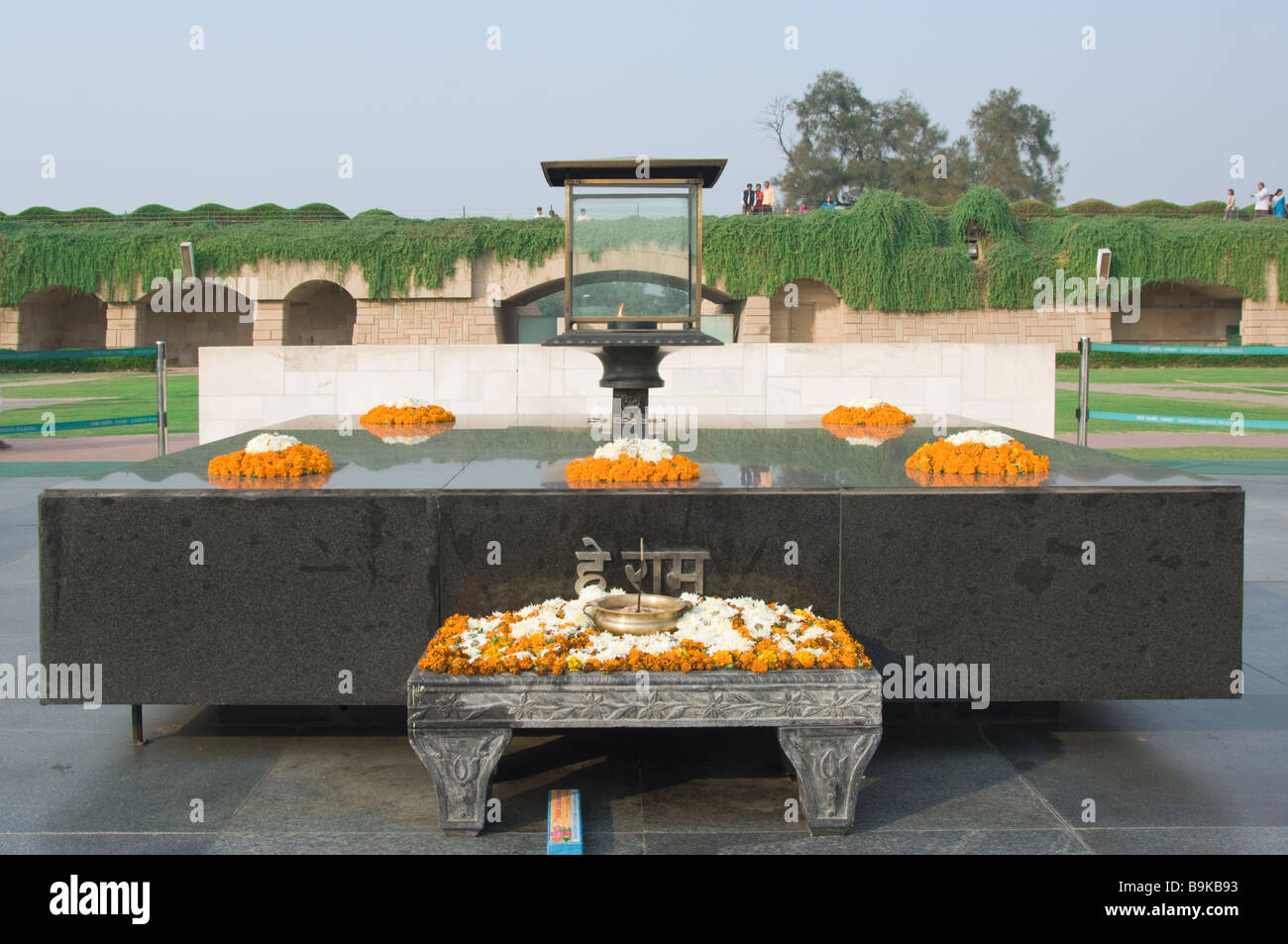 Raj Ghat or Gandhi Samadhi Memorial site of Gandhi s cremation Delhi India Stock Photo