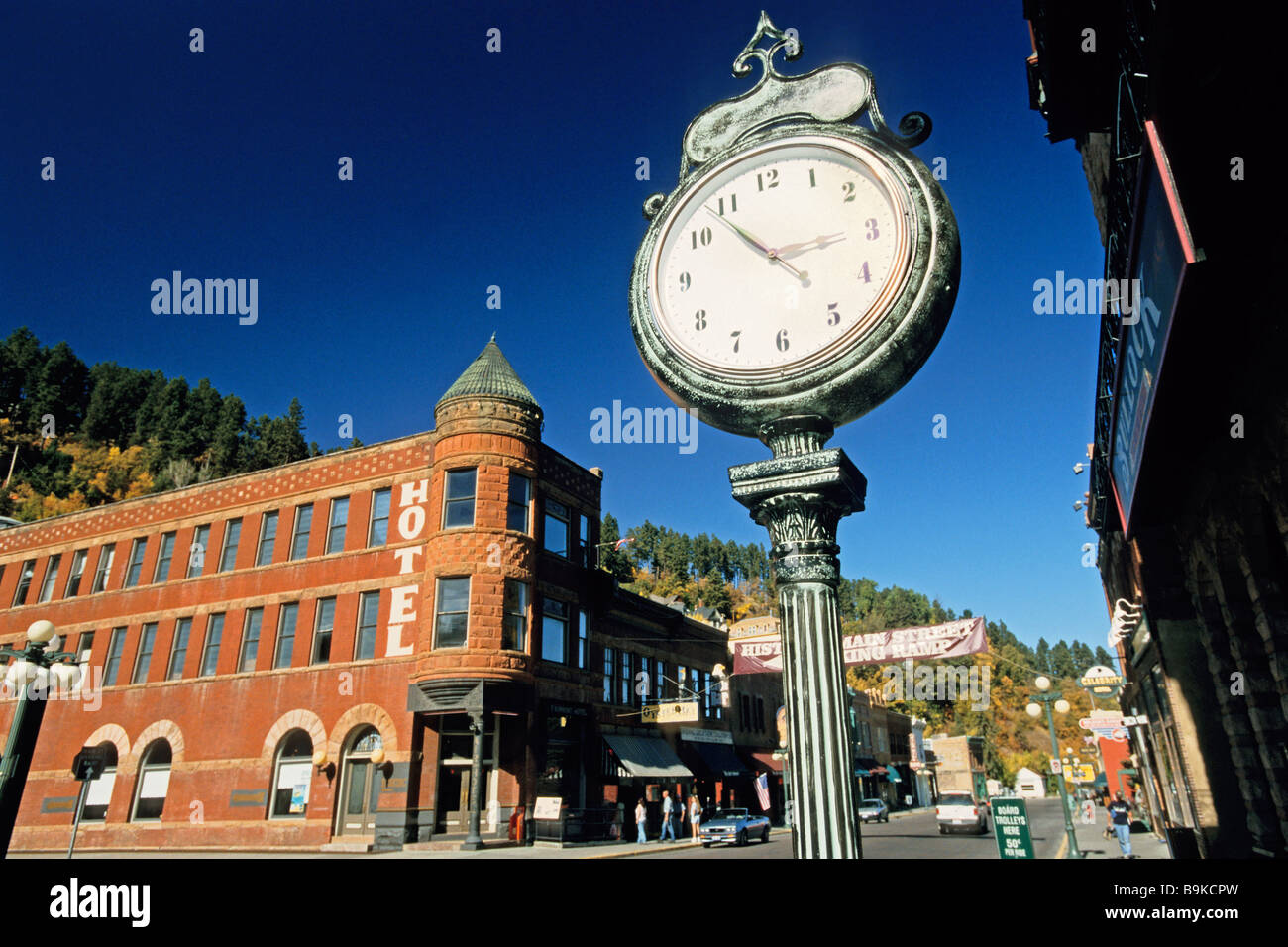 United States, South Dakota, Deadwood, town linked to the Gold Rush, the final resting place of Wild Bill Hickok and Calamity Stock Photo