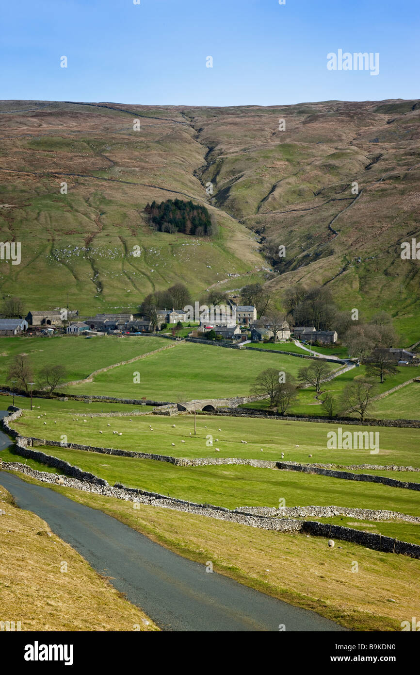 Halton Gill, a small settlement at the head of Littondale in the Yorkshire Dales, UK Stock Photo