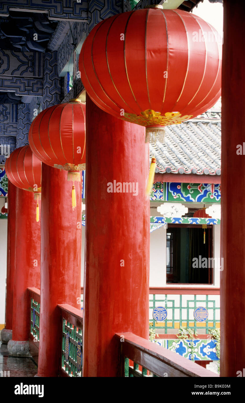 China, Yunnan province, Lijang, Jade Dragon Garden Hotel Stock Photo