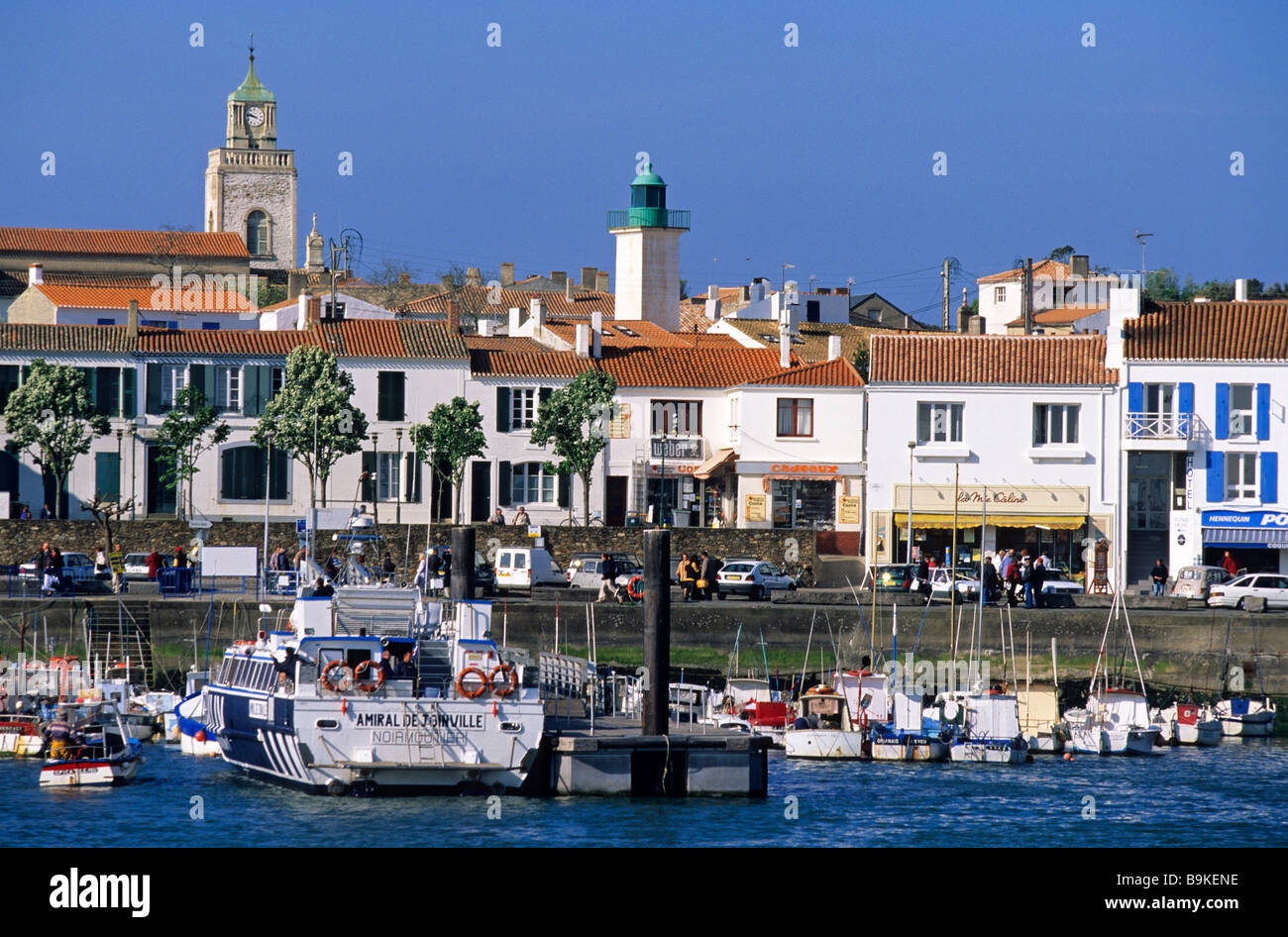 France Vendee Ile D Yeu Port Joinville Stock Photo Alamy