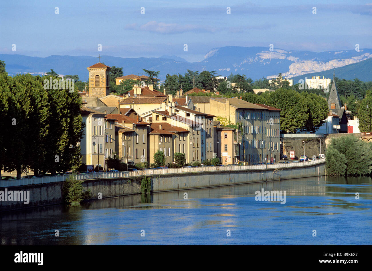 France, Drome, Romans sur Isere, Isere river banks Stock Photo