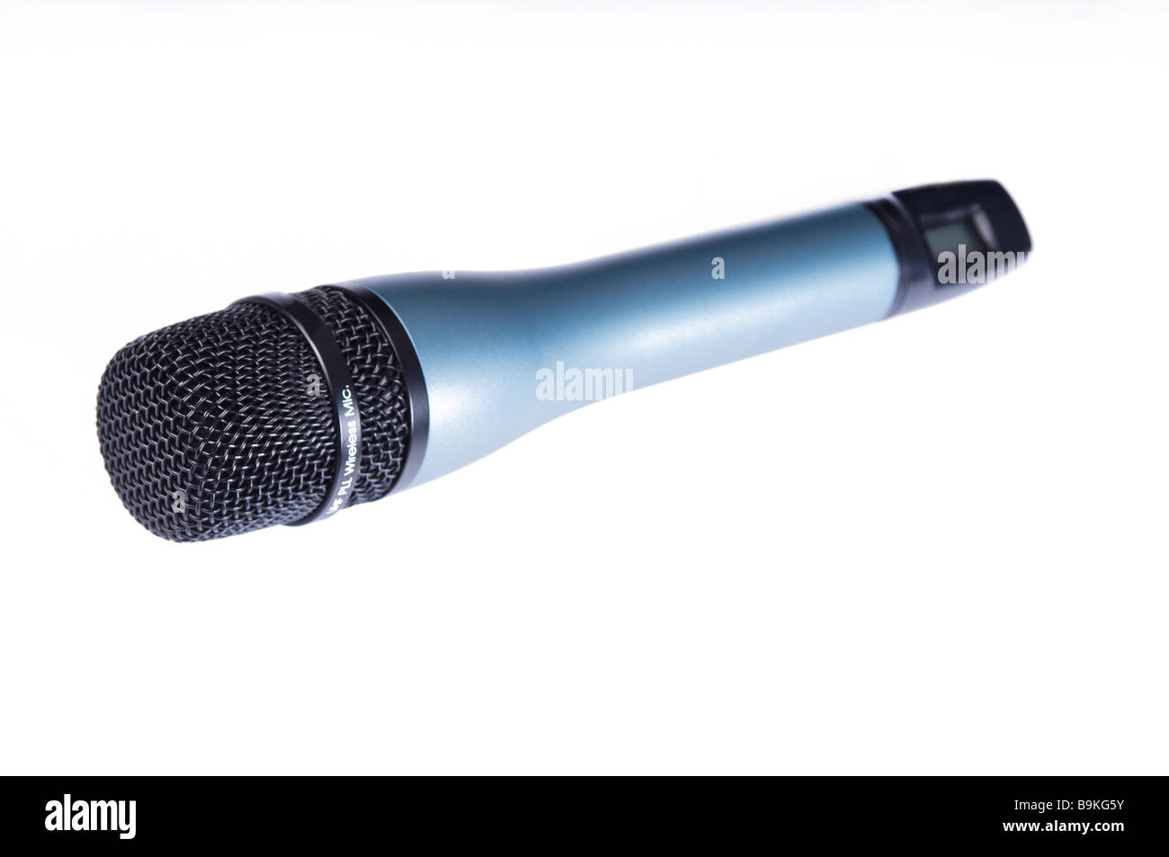 radio wireless microphone on a white backgroung Stock Photo
