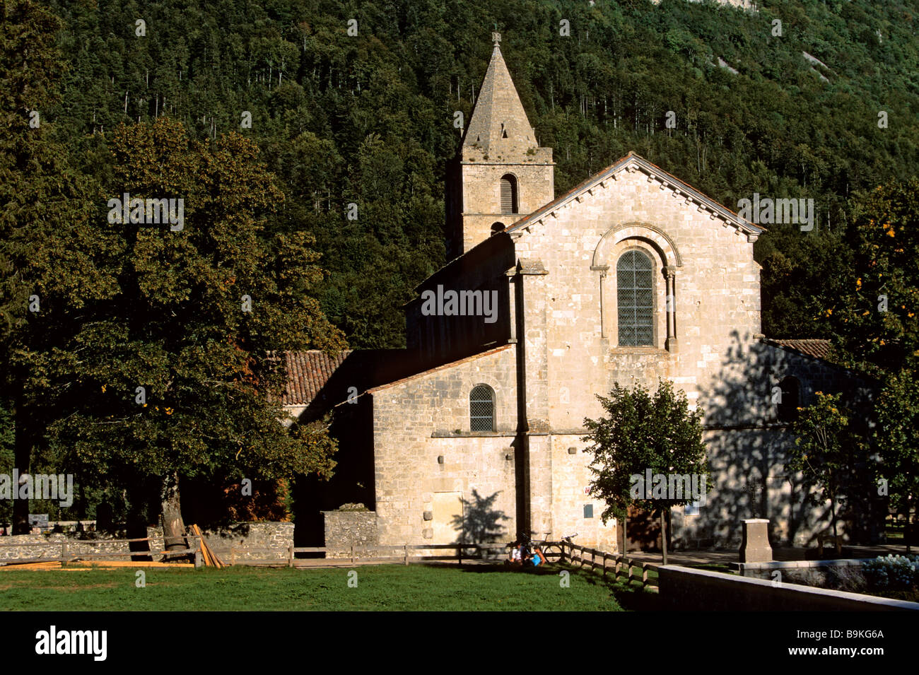 France, Drome, Vercors, Leoncel Abbey Stock Photo
