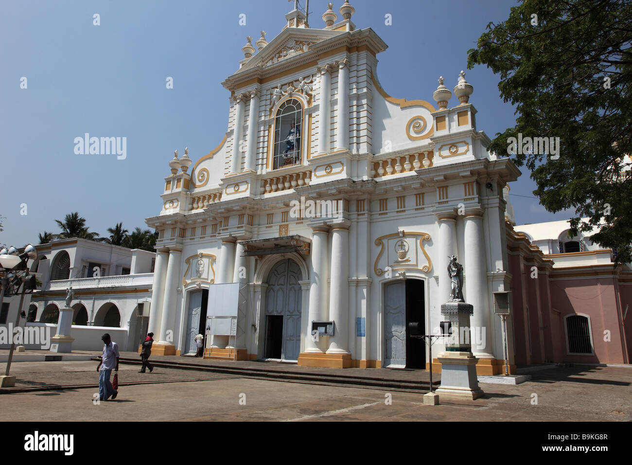 India Puducherry Pondicherry Immaculate Conception Cathedral Stock Photo