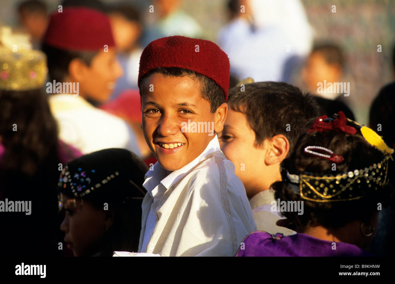 Tunisia, boy with local outfit Stock Photo