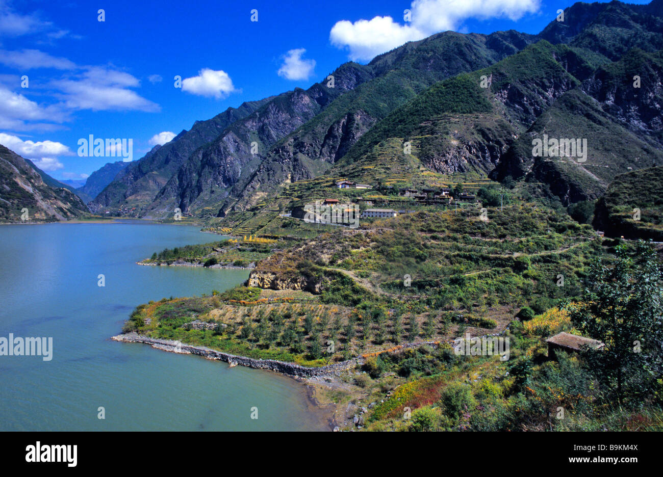 China, Sichuan province, around Chengdu, lac around Chengdu Stock Photo